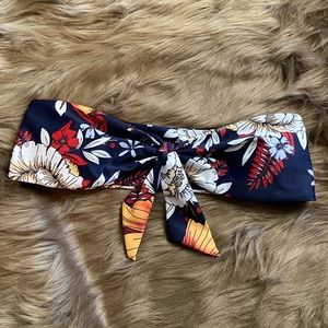 Floral Strapless Bikini Top